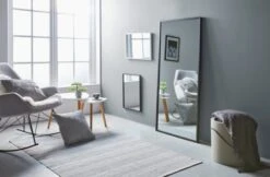 Bout De Canapé TAPS 40x40 Blanc/bambou -Meubles Reduction Magasin 137823