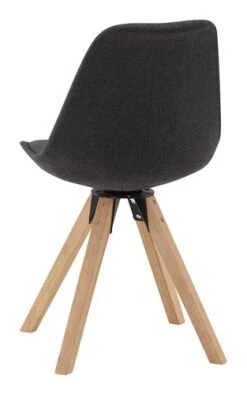 Chaise DREJHUS Tissu Gris Anthracite/naturel -Meubles Reduction Magasin 138027