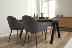 Royal Oak Table SANDBY 100x160 Chêne Naturel/noir -Meubles Reduction Magasin 139215 2