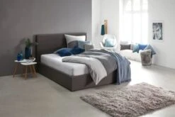 Bout De Canapé TAPS 40x40 Blanc/bambou -Meubles Reduction Magasin 139294