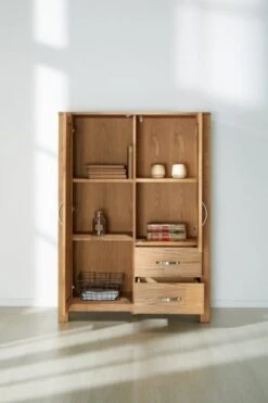 Royal Oak Commode HAGE 2 Tiroirs 2 Portes Chêne -Meubles Reduction Magasin 139501