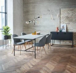 Buffet VIRUM 3 Portes Noir -Meubles Reduction Magasin 143747