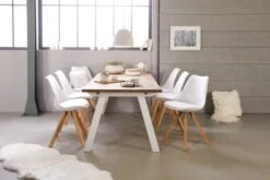 Chaise BLOKHUS Blanc/naturel -Meubles Reduction Magasin 144596