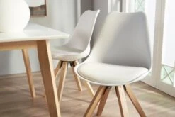 Chaise BLOKHUS Blanc/naturel -Meubles Reduction Magasin 147329