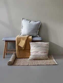 Banc VANDSTED Gris/bambou -Meubles Reduction Magasin 149664