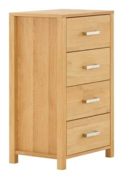 Royal Oak Commode 4 Tiroirs HUGGET étroit Chêne -Meubles Reduction Magasin 156482