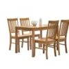 JEGERUP L115 Table Chêne + 4 JELS Chaises Chêne
