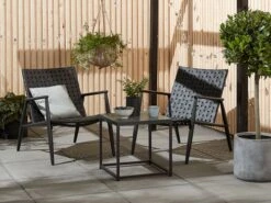 Fauteuil Lounge EDDERUP Noir -Meubles Reduction Magasin 160325