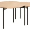 Tables Gigognes BRABRAND Ø70/50 Naturel/noir 2pcs -Meubles Reduction Magasin 161926