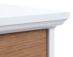 Meuble à Chaussures OLDEKROG 3 Compartiments Blanc/chêne -Meubles Reduction Magasin 162041