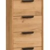 Commode 5 Tiroirs étroits JENSLEV Chêne
