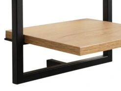 Étagère Murale TRAPPEDAL 2 Pcs/pqt Coloris Chêne/noir -Meubles Reduction Magasin 162148