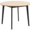 Table JEGIND Ø105 Chêne/noir -Meubles Reduction Magasin 162217