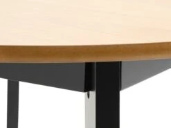 Table JEGIND Ø105 Chêne/noir -Meubles Reduction Magasin 162219