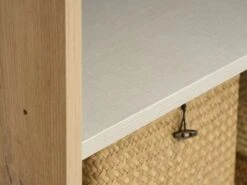 Armoire SALTOV 204x222 Chêne/noir -Meubles Reduction Magasin 162318