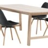 GADESKOV L200 Table Chêne + 4 KASTRUP Chaises Noir/chêne -Meubles Reduction Magasin 163473