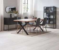 Buffet VIRUM 3 Portes Noir -Meubles Reduction Magasin 164010