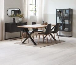 Buffet VIRUM 3 Portes Noir -Meubles Reduction Magasin 164011