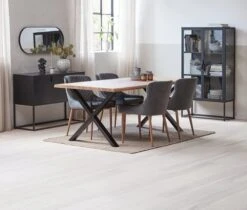 Buffet VIRUM 3 Portes Noir -Meubles Reduction Magasin 164014