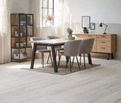 Vitrine TRAPPEDAL Chêne/noir -Meubles Reduction Magasin 165013