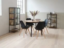 Étagère TRAPPEDAL 5 Tablettes Chêne/noir -Meubles Reduction Magasin 165113