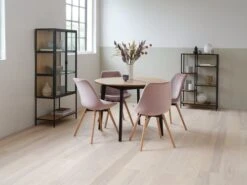 Étagère TRAPPEDAL 5 Tablettes Chêne/noir -Meubles Reduction Magasin 165114