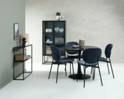 Vitrine VIRUM 2 Portes Noir -Meubles Reduction Magasin 165130