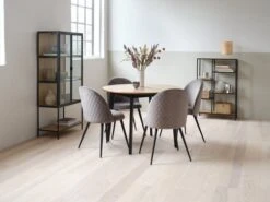 Étagère TRAPPEDAL 5 Tablettes Chêne/noir -Meubles Reduction Magasin 165154