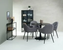 Vitrine VIRUM 2 Portes Noir -Meubles Reduction Magasin 165165