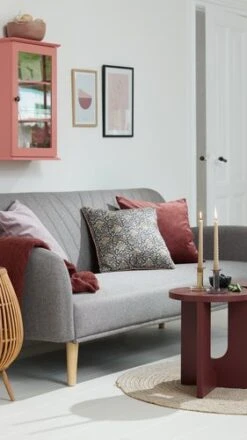 Canapé Convertible PARADIS Gris Clair -Meubles Reduction Magasin 166680