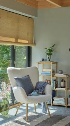 Fauteuil HUNDESTED Blanc Cassé -Meubles Reduction Magasin 166731 1