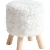 Tabouret VALLEKILDE Ø30 Naturel/blanc