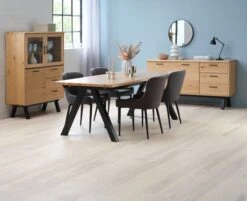 Royal Oak Table SANDBY 100x210 Chêne Naturel/noir -Meubles Reduction Magasin 169342