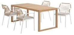 Table De Jardin EBBESKOV L90xL196 Teck -Meubles Reduction Magasin 176998