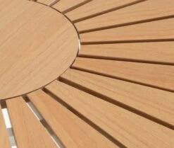 Table De Jardin RANGSTRUP Ø130 Naturel/noir -Meubles Reduction Magasin 177139