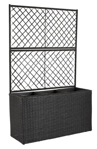 Jardinière TRANA L30xL83xH130 Noir 4 Jardinière TRANA L30xL83xH130 Noir – Image 2