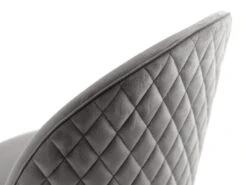 Chaise KOKKEDAL Velours Gris/noir -Meubles Reduction Magasin 179269