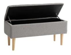 Banc BADSTED A/rangement Gris Clair -Meubles Reduction Magasin 181291