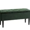 Banc BADSTED A/rangement Velours Vert Foncé -Meubles Reduction Magasin 181505