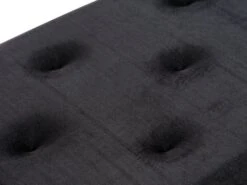 Banc BADSTED A/rangement Velours Noir -Meubles Reduction Magasin 181508