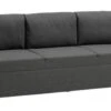 Canapé Convertible MARSLEV 3 Places Tissu Gris Foncé -Meubles Reduction Magasin 185370
