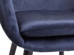 Fauteuil UDSBJERG Velours Bleu -Meubles Reduction Magasin 185437