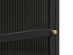 Vitrine HOPTRUP 1 Porte Noir -Meubles Reduction Magasin 185595