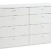 Commode 4+4 Tiroirs BRODAL Blanc