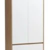 Armoire BILLUND 80x193 Blanc/chêne -Meubles Reduction Magasin 185894