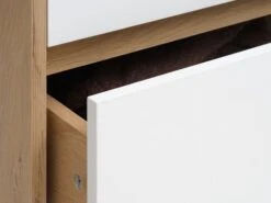 Armoire BILLUND 80x193 Blanc/chêne -Meubles Reduction Magasin 185897