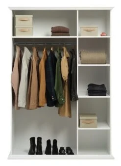 Armoire FREDENSBORG 140x200 Blanc -Meubles Reduction Magasin 185928