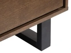 Royal Oak Buffet HORNBORG 2 Portes 3 Tiroirs Chêne Foncé -Meubles Reduction Magasin 185991