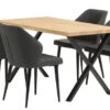 ROSKILDE L140 Table Chêne Naturel + 4 LUNDERSKOV Noir -Meubles Reduction Magasin 186677