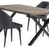 ROSKILDE L200 Table Chêne Foncé + 4 LUNDERSKOV Noir -Meubles Reduction Magasin 186732